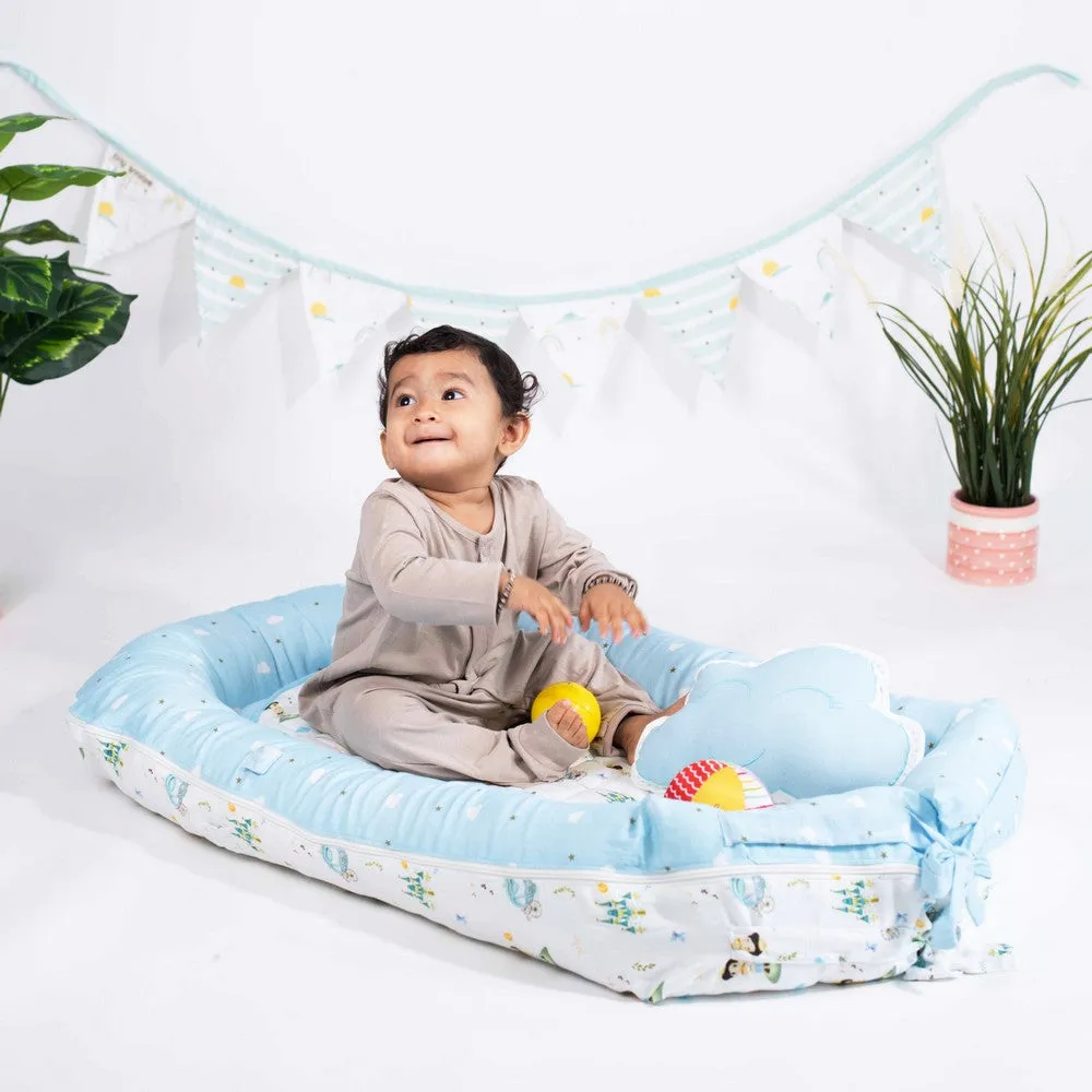 Blue The Little Prince Reversible Baby Nest