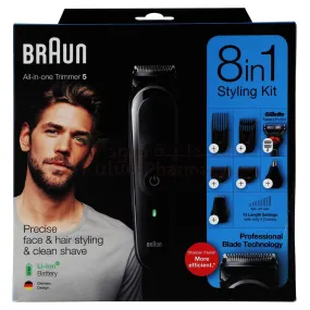 Braun 8 In 1 Men Trimmer Mgk 5260 Hair Kit 1 PC