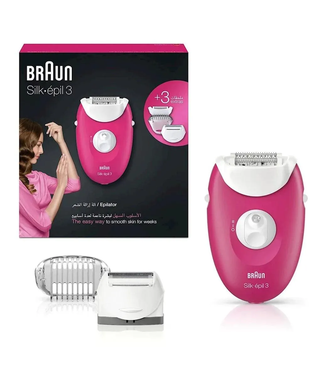 Braun Silk Epil Epilator With Shaver Head & Trimmer Cap Se3270