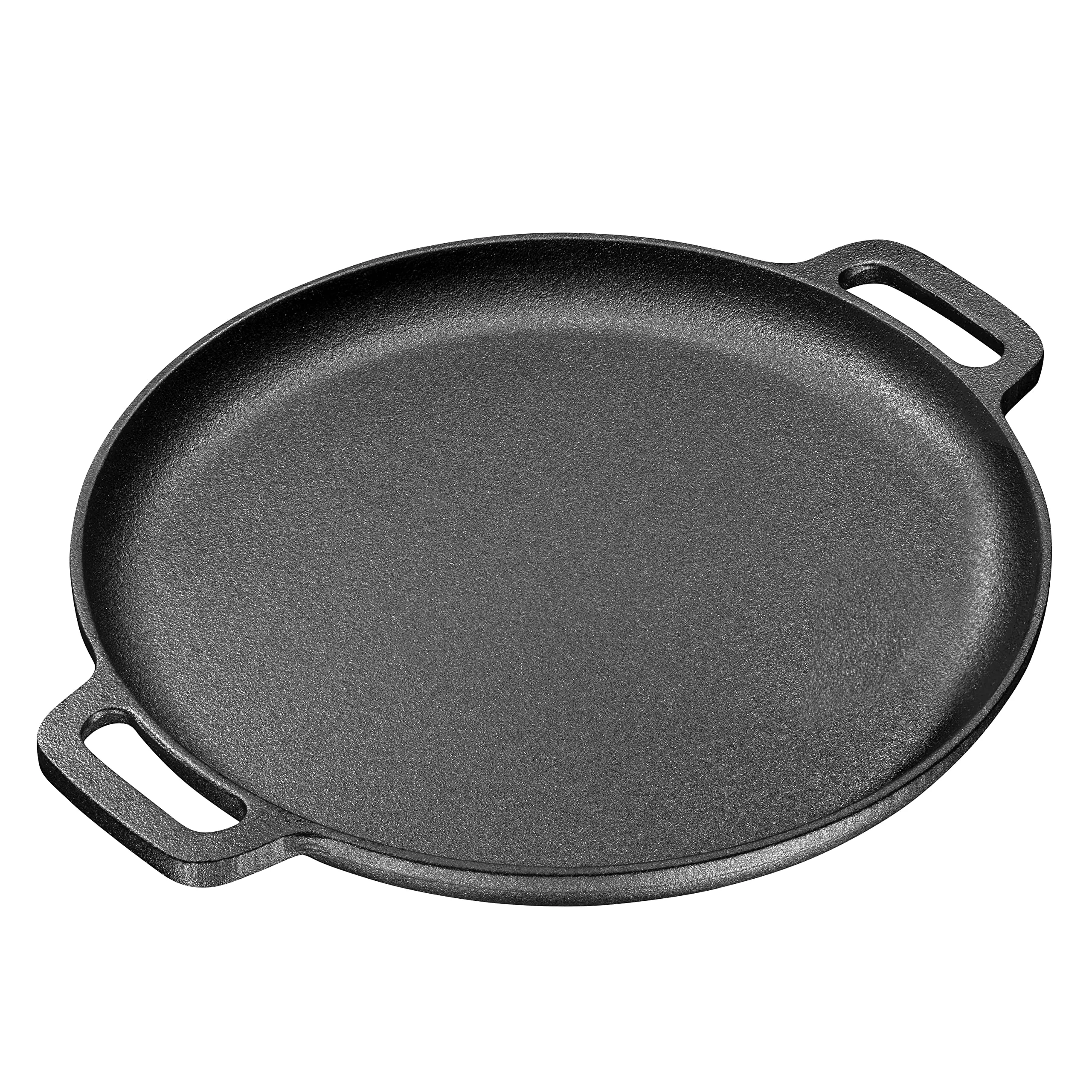 Bruntmor Pre-Seasoned Cast Iron Grill Pan for Outdoor/Indoor Cooking. 16" Large Skillet