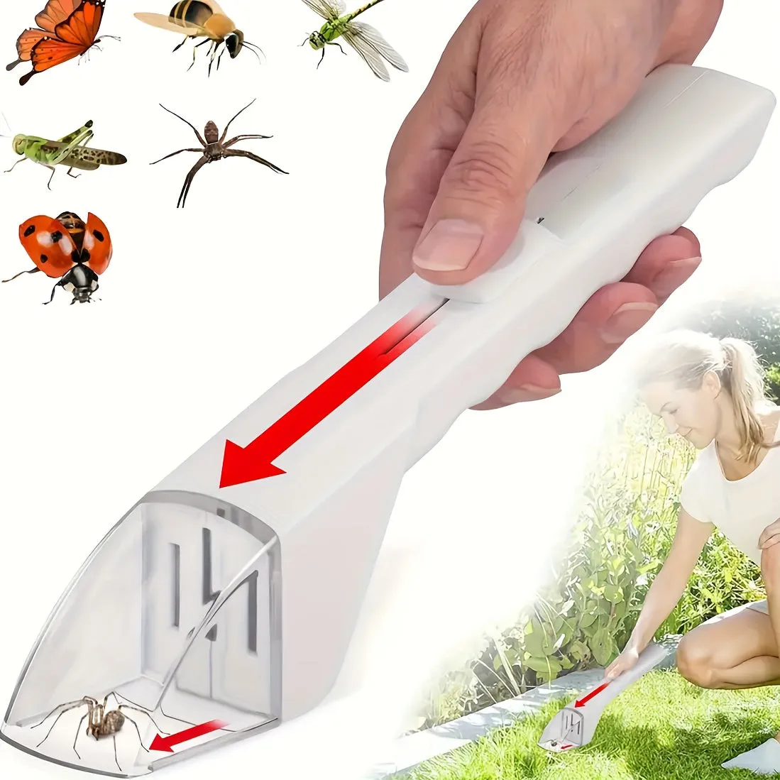 Bug Catcher Vacuum – Handheld Eco-Friendly Insect Trap for Spiders, Bees, Flies, and Cockroaches