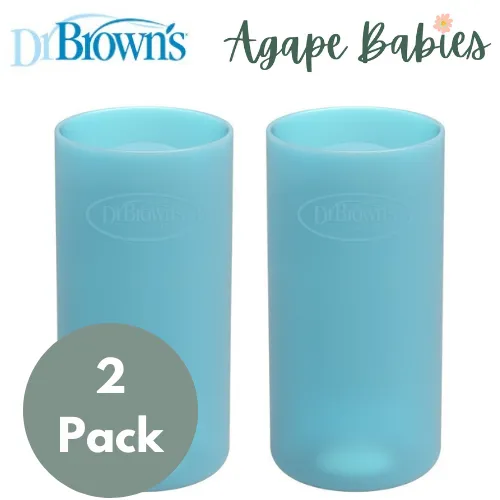 [Bundle of 2] Dr Brown's 8 oz/250 ml Narrow Glass Bottle Sleeve - Blue