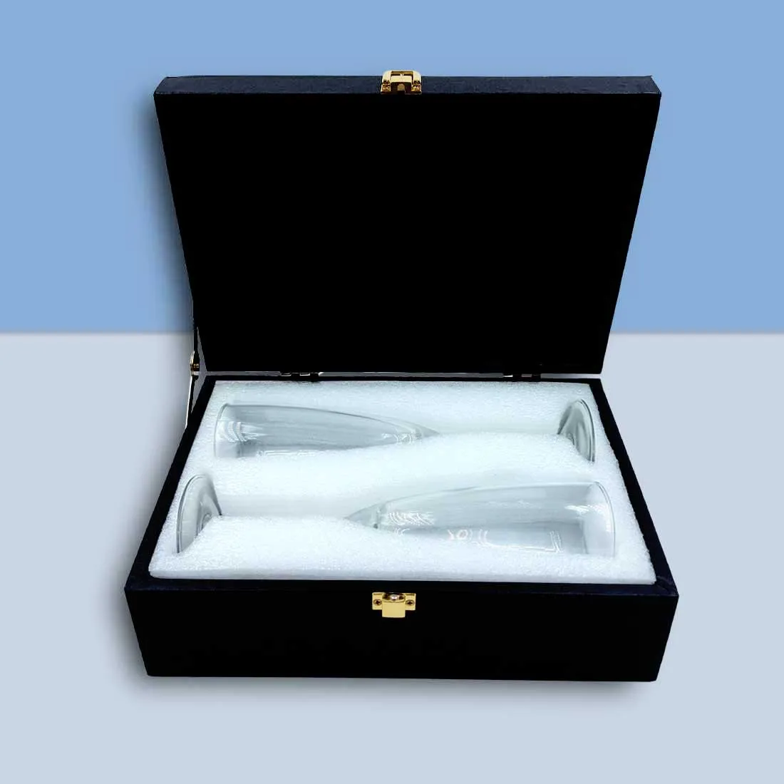 Champagne Glass Set for Couple with Gift Box