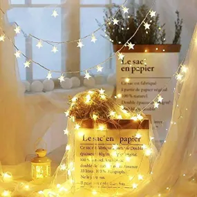 CITRA 28 Led Frosted Star Pixel String Fairy Light for Home,Office, Diwali, Eid & Christmas Decoration - Warm White