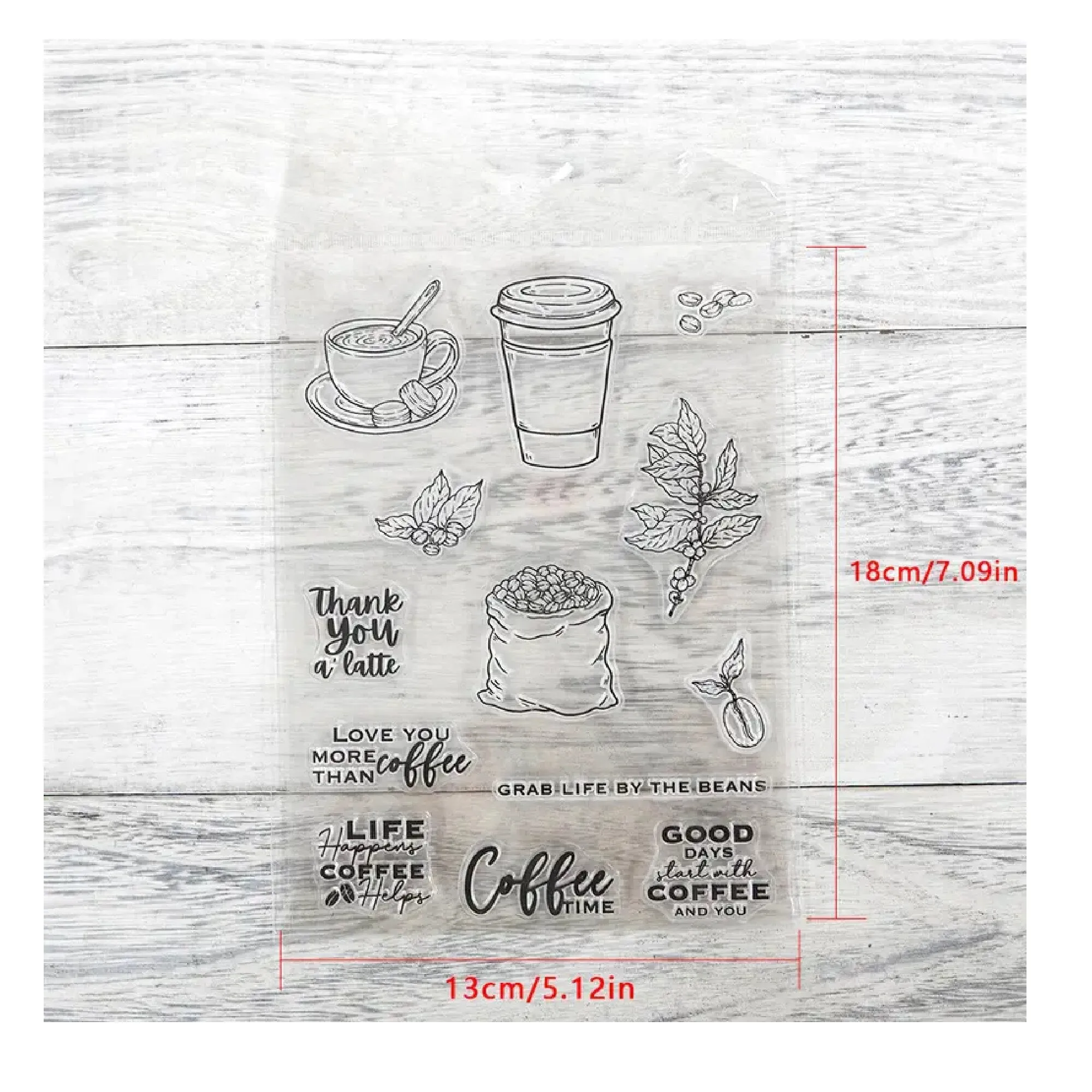 Coffee Beans And Coffee Cup Stamps And Cutting Dies DIY Scrapbooking Silicone Stamps