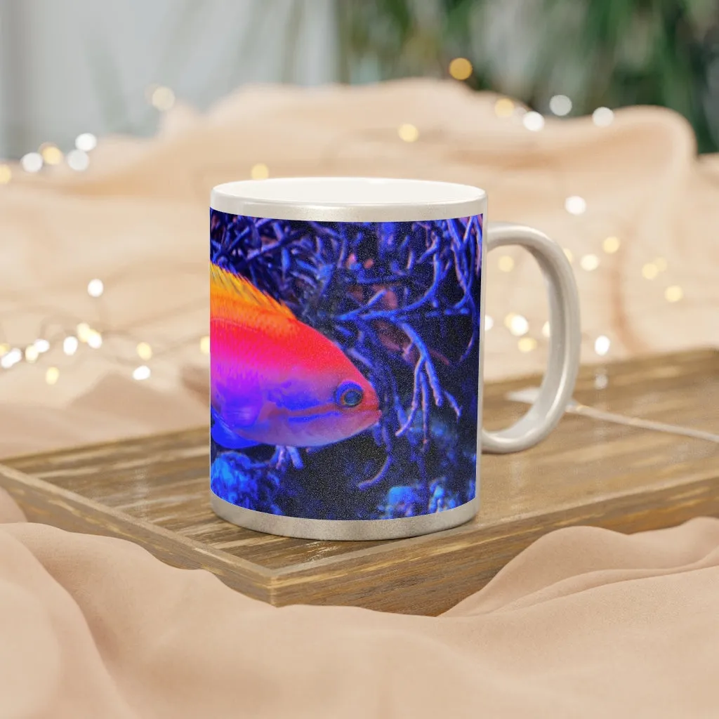 Colored Fish Metallic Mug (Silver / Gold)