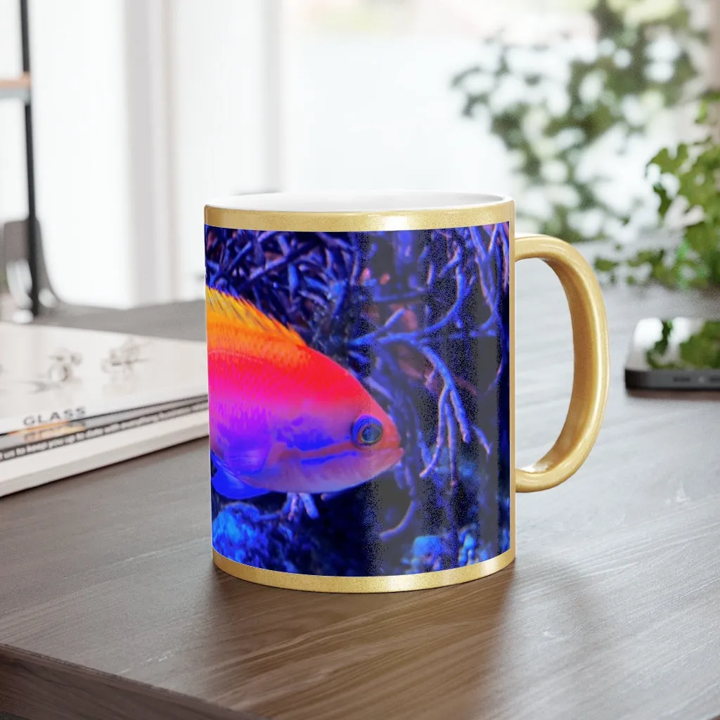 Colored Fish Metallic Mug (Silver / Gold)