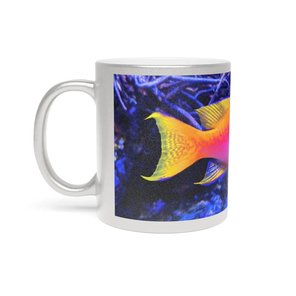 Colored Fish Metallic Mug (Silver / Gold)