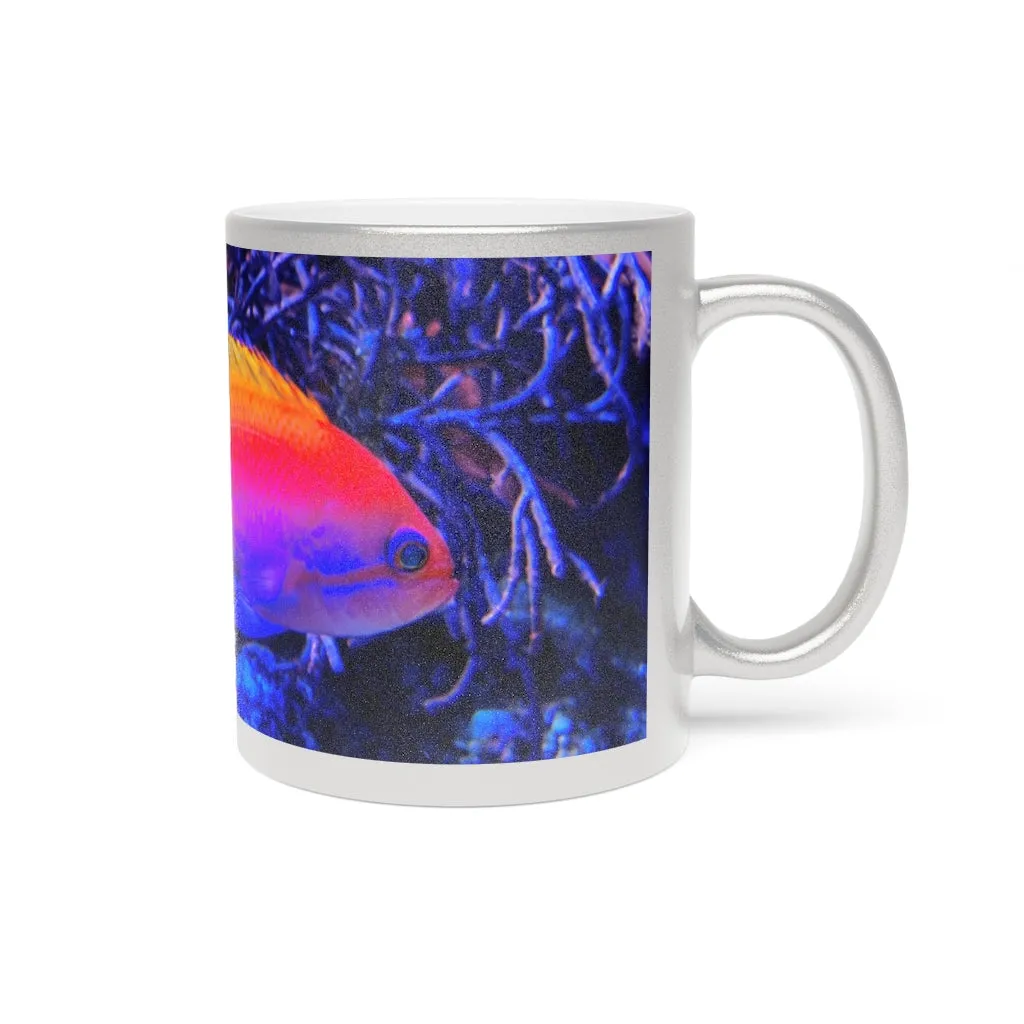 Colored Fish Metallic Mug (Silver / Gold)