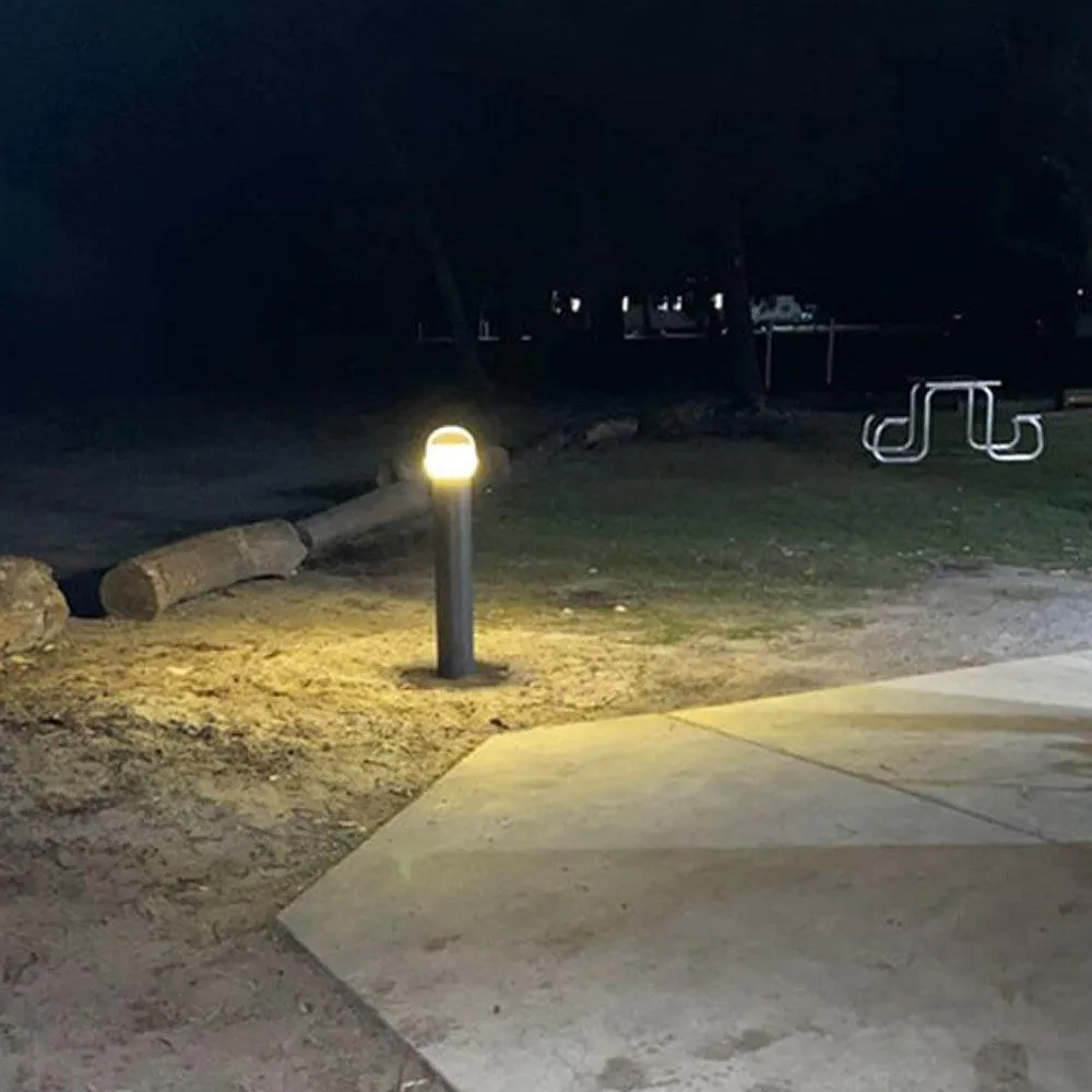 Commercial Solar LED Bollard Light in Dark Grey