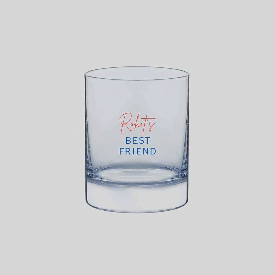 Customised Whiskey Glass with Name Alcohol Drinking Glasses - Best Friend