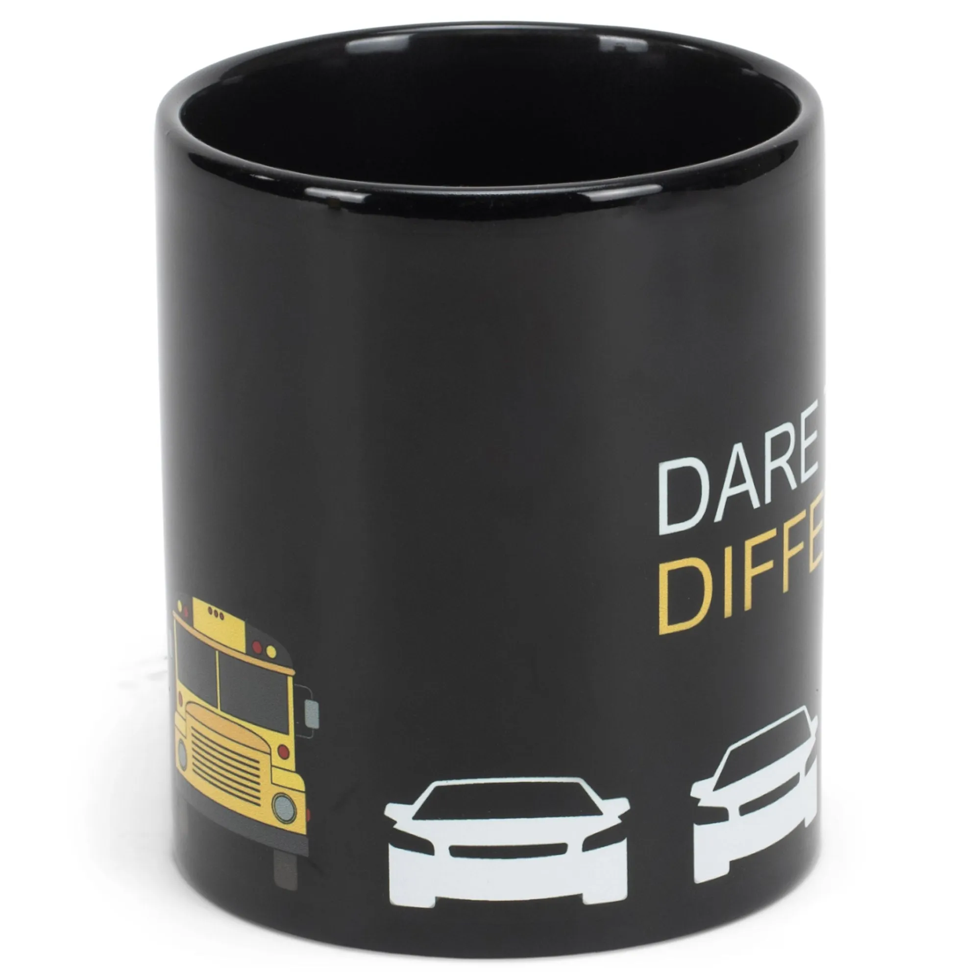 Dare To Be Different Black 11 Ounce Ceramic Novelty Coffee Mug