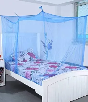 Divayanshi Mosquito Net for King Size Single Bed Extra Large Size Polycotton (Blue, 5x7)