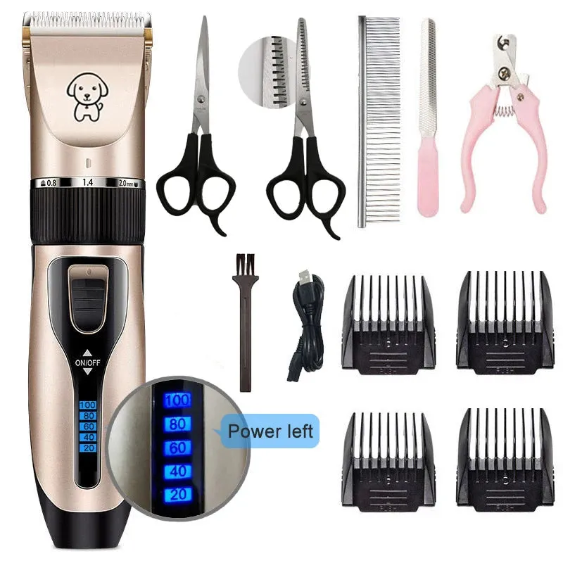 Dog Clipper QUIET Cordless Hair Clippers Grooming Kit (Pet/Cat/Dog/Rabbit) Haircut Trimmer Set for Pets Rechargeable Professional