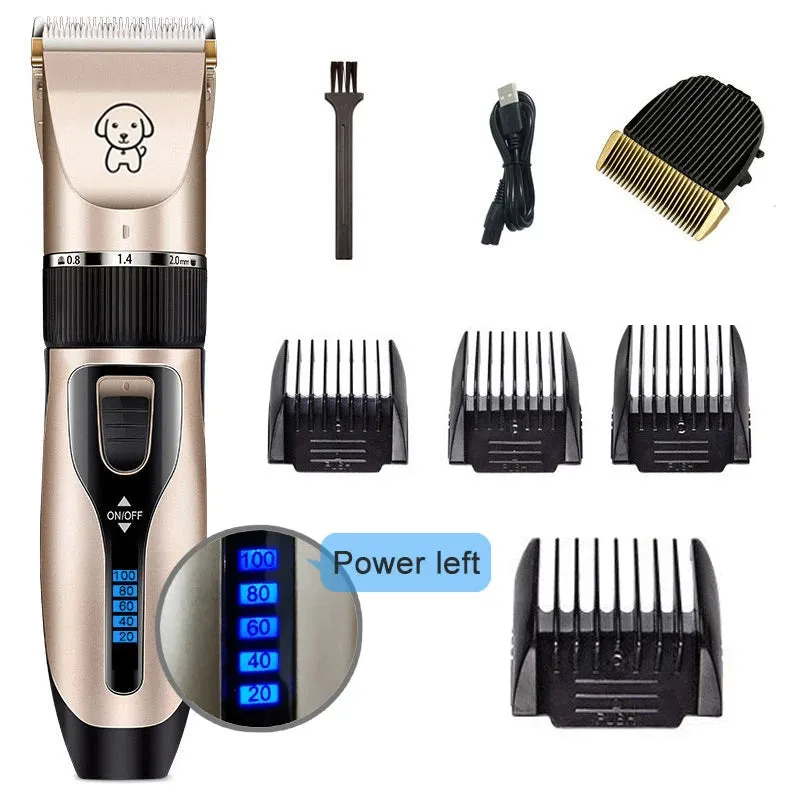 Dog Clipper QUIET Cordless Hair Clippers Grooming Kit (Pet/Cat/Dog/Rabbit) Haircut Trimmer Set for Pets Rechargeable Professional