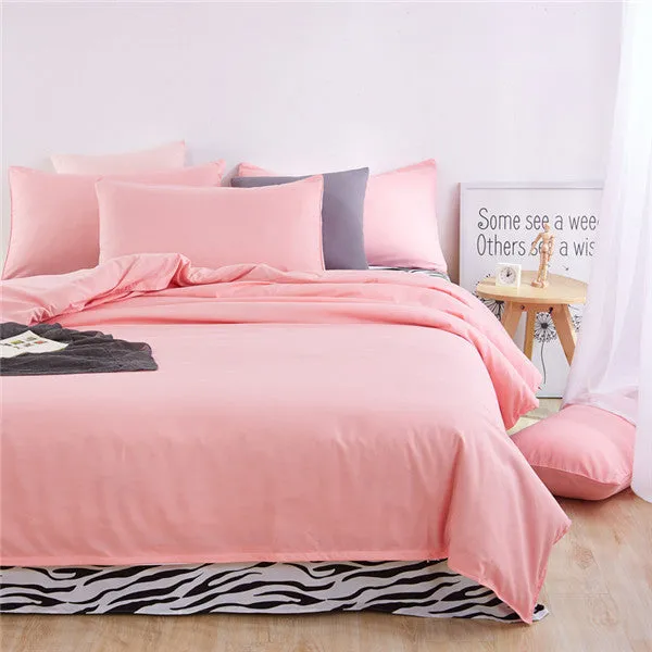 Double side use 2017 Autumn bedding set Brief style bed linens 5 size zebra-stripe bed sheet Microfiber brushed bed set bedding