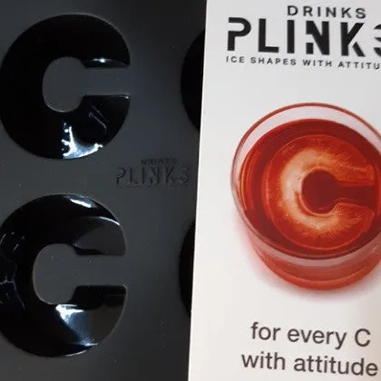 DRINKS PLINKS ICE CUBE TRAY LETTER C