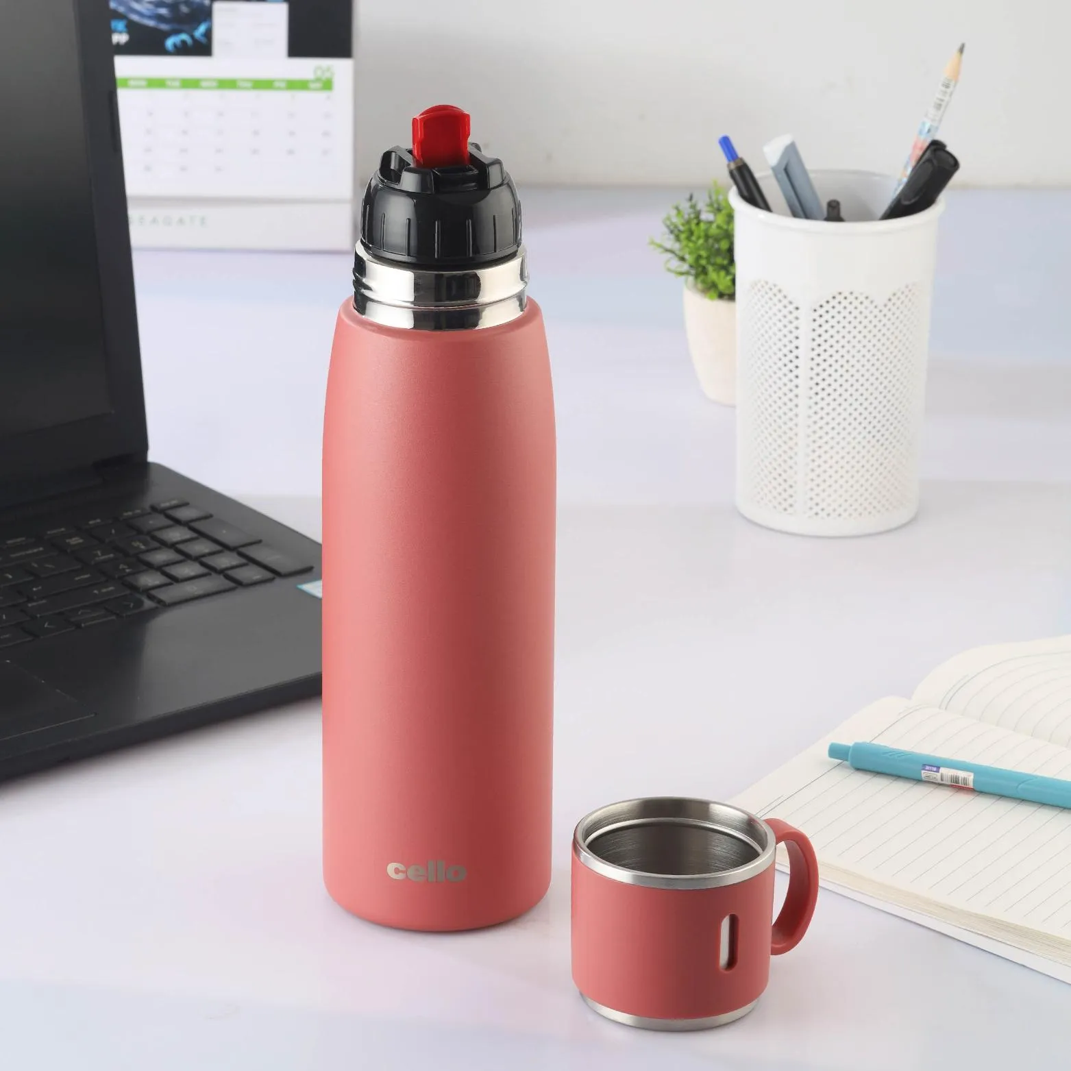 Duro Cup Style Flask, Vacusteel Water Bottle 750ml