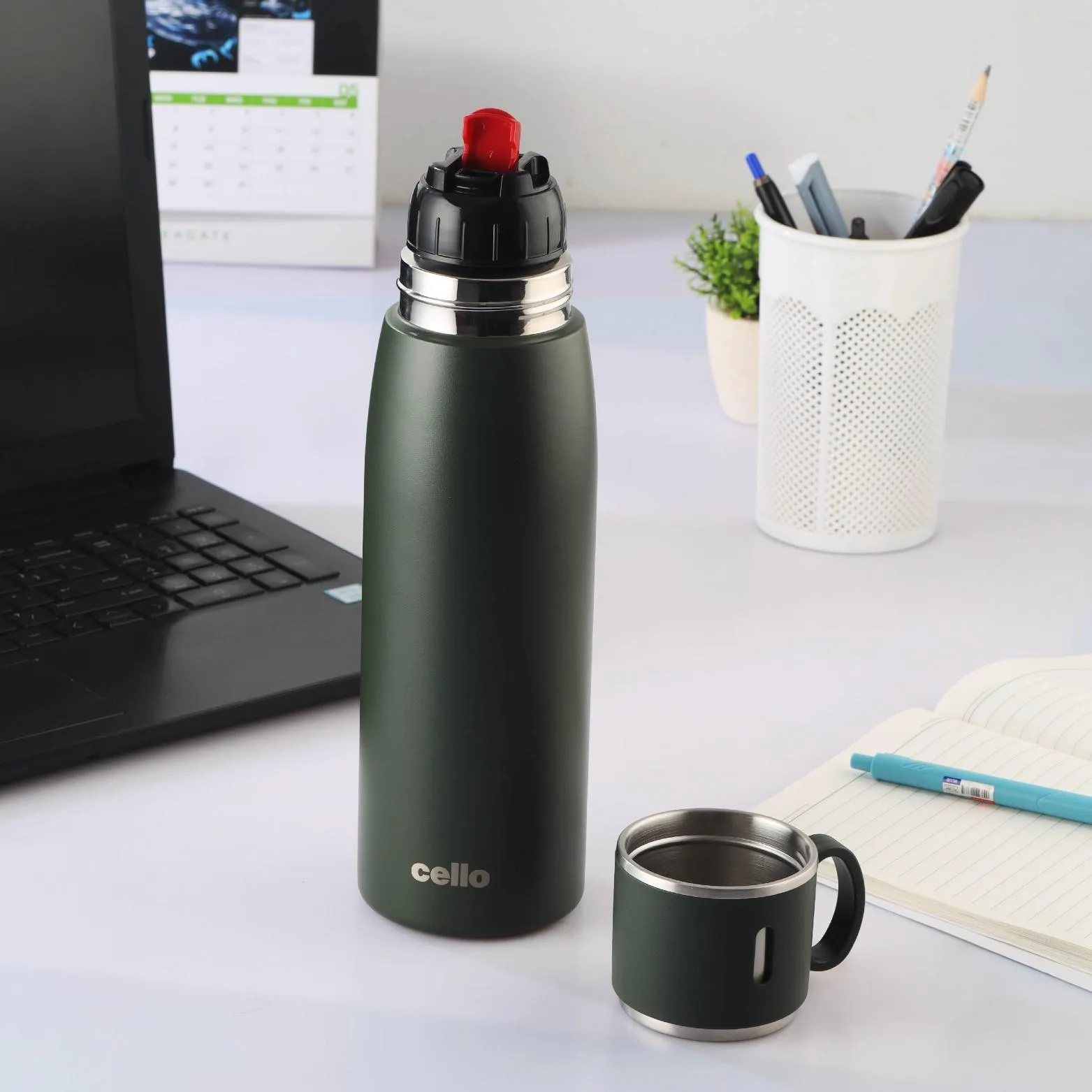 Duro Cup Style Flask, Vacusteel Water Bottle 750ml