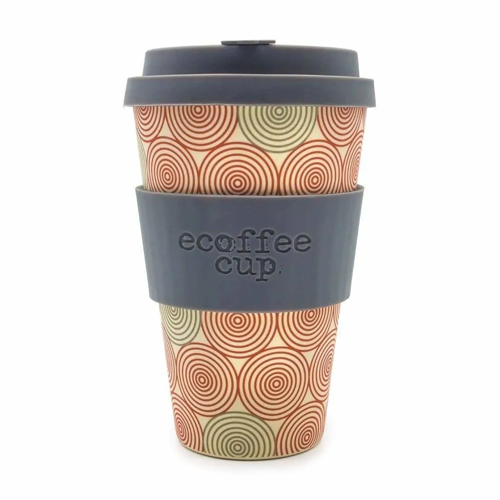 Ecoffee Cup Swirl with Grey Lid 14oz