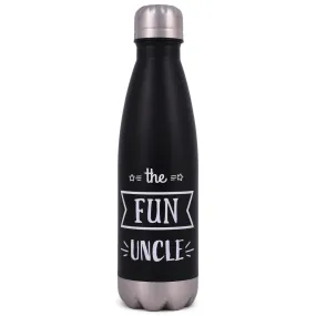 Elanze Designs Fun Uncle Black 17 ounce Stainless Steel Sports Water Bottle