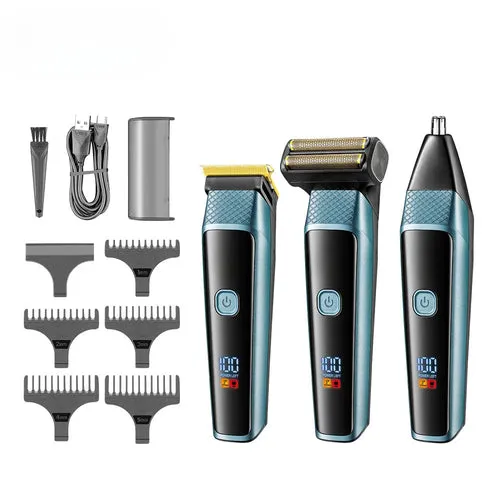 Electric 3 in 1 Hair Clipper Barber Shaver Men Rechargeable Dual Knife