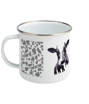 Enamel Mug Mad Cow Illustrated by Robert Bowen-20cm-x-5cm