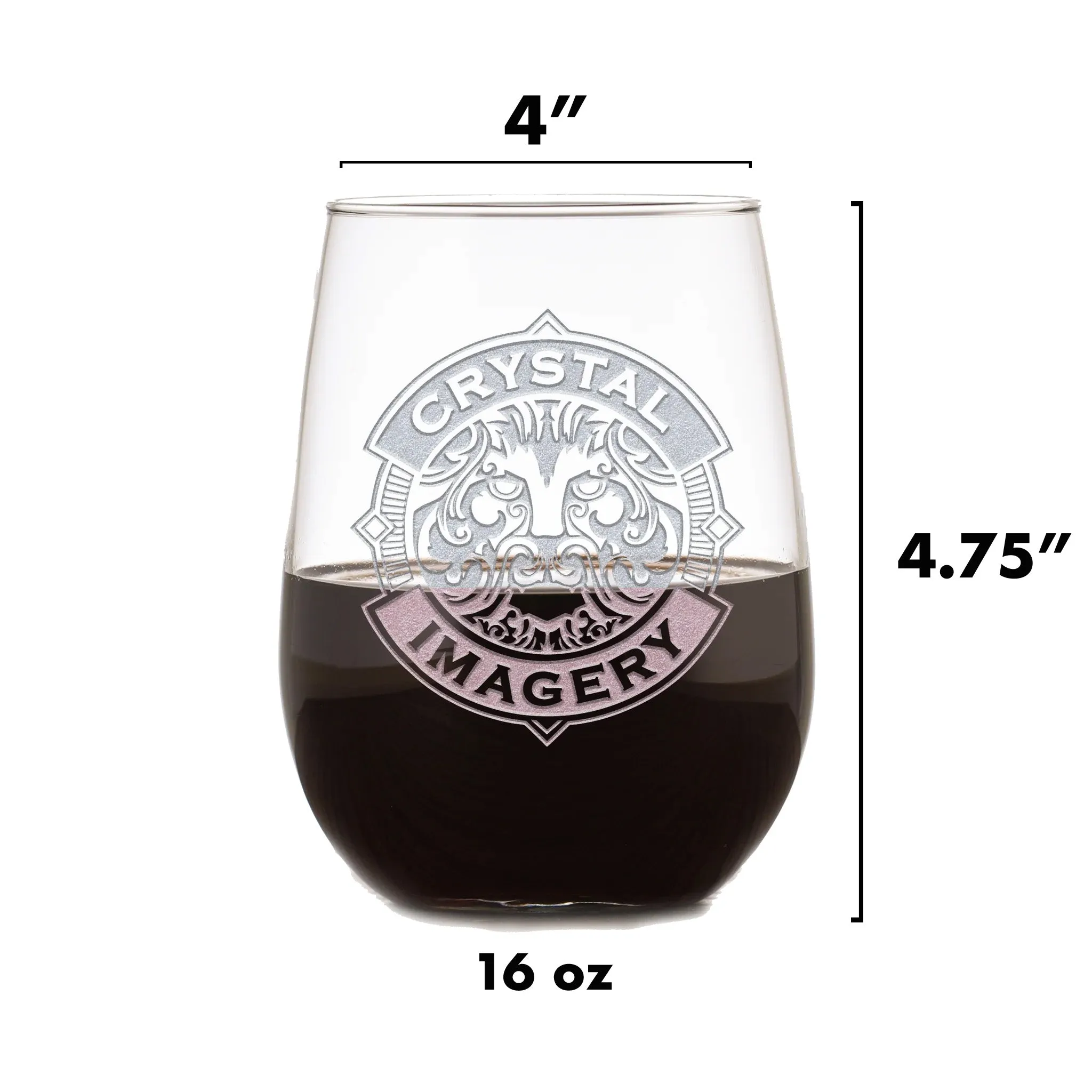 Engraved Numbered 1 thru 8 Stemless Wine Glass Set