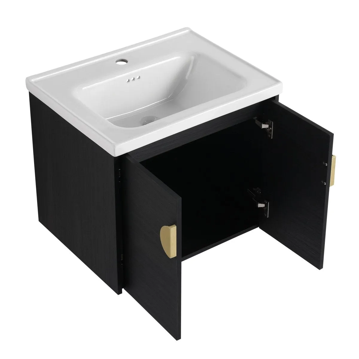 ExBrite 24 Inch Soft Close Doors Bathroom Vanity With Sink, For Small Bathroom