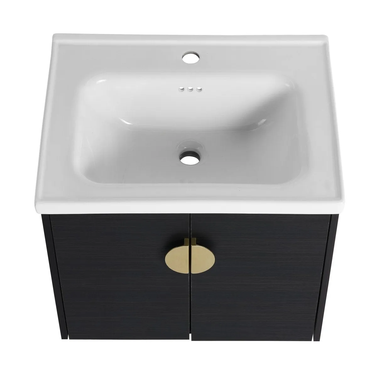 ExBrite 24 Inch Soft Close Doors Bathroom Vanity With Sink, For Small Bathroom