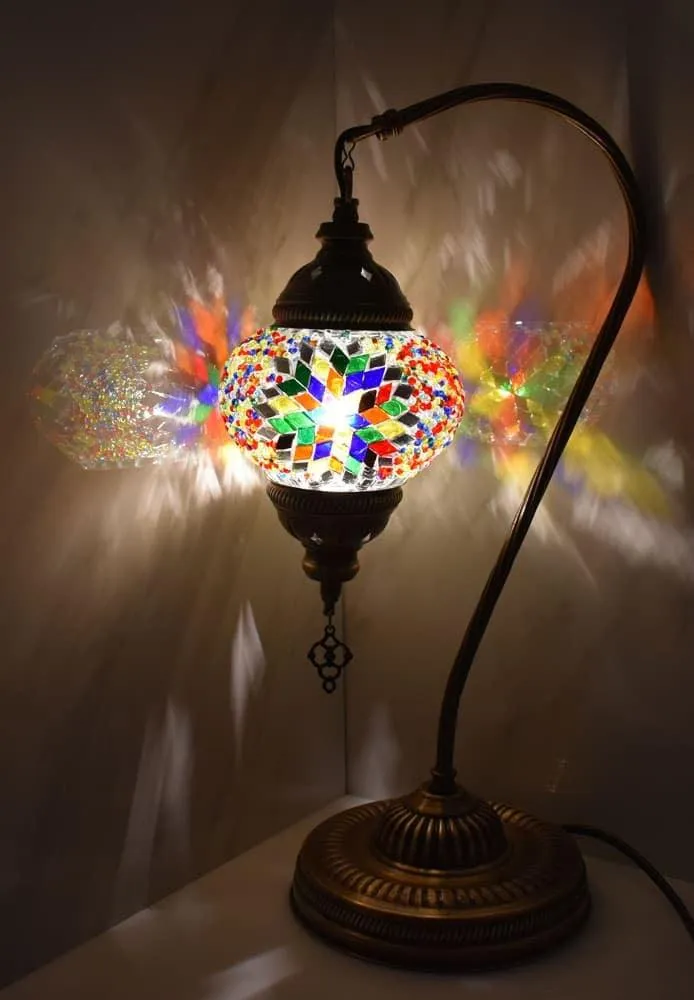 Exquisite Swan Turkish Glass Light Lamp - Modern Design | Tableware for Living Room & Bedroom