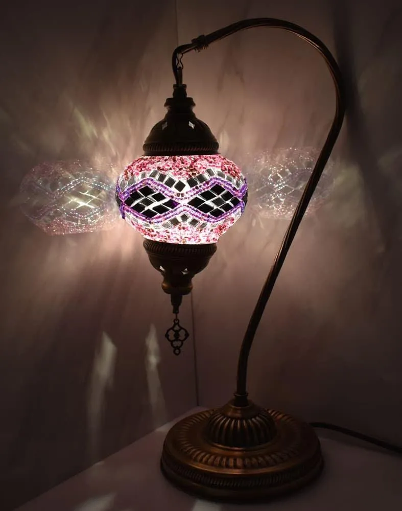 Exquisite Swan Turkish Glass Light Lamp - Modern Design | Tableware for Living Room & Bedroom