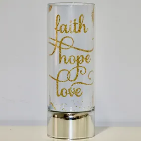 Faith Hope Love Bundle- Sparkle Glass™ Accent Light and Faith, Love, Hope Decorative Insert