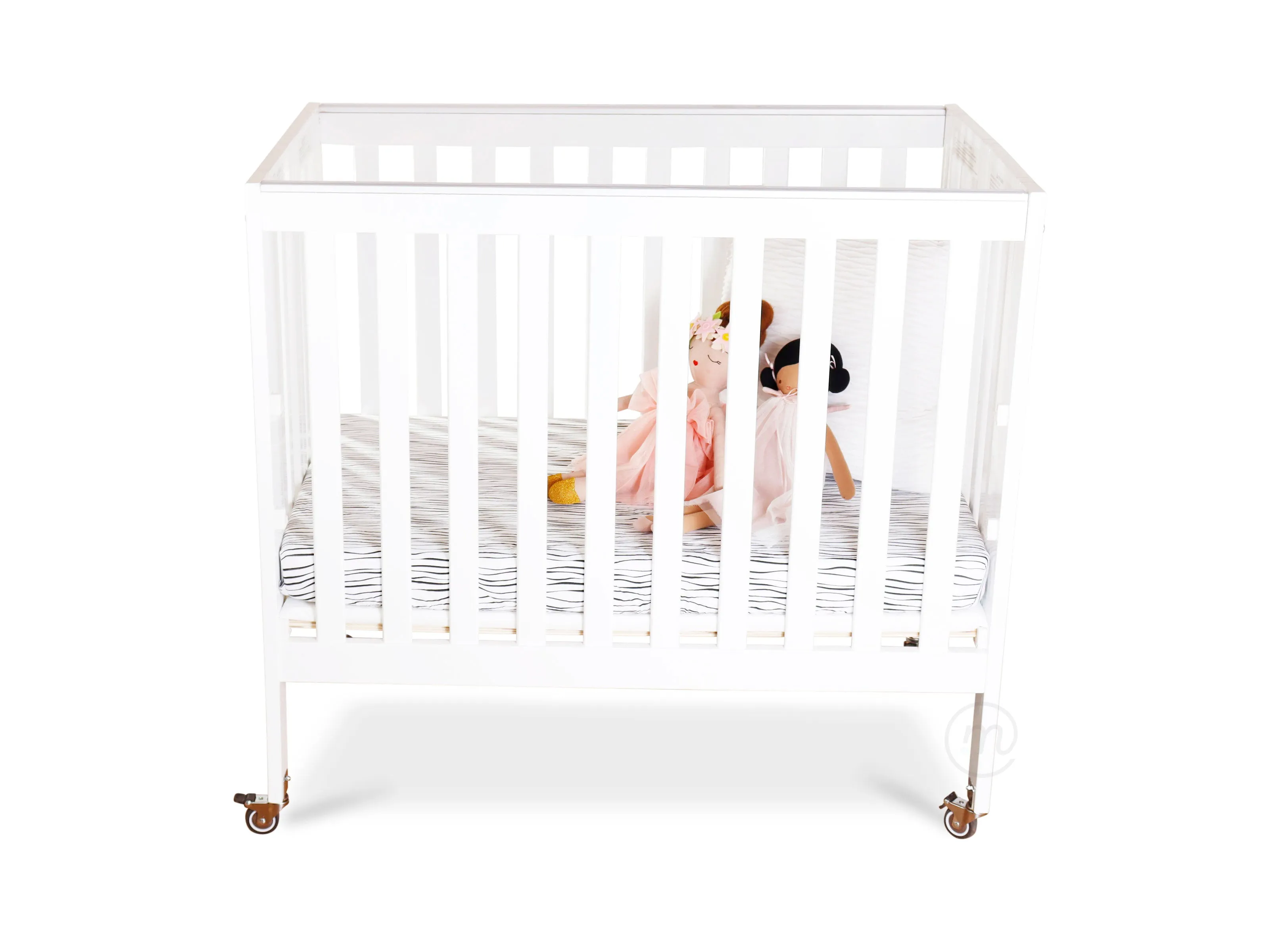 First Essentials Ruby Flat Top Portable Mini Crib