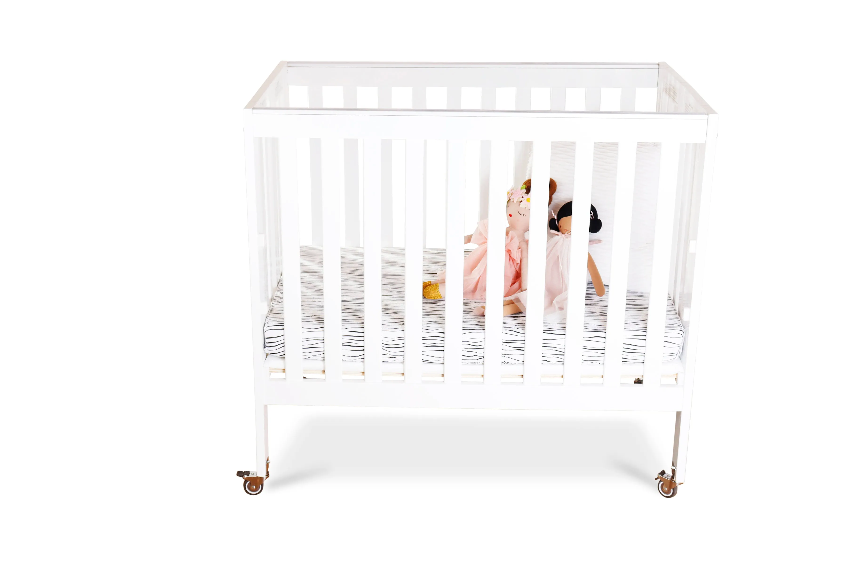 First Essentials Ruby Flat Top Portable Mini Crib