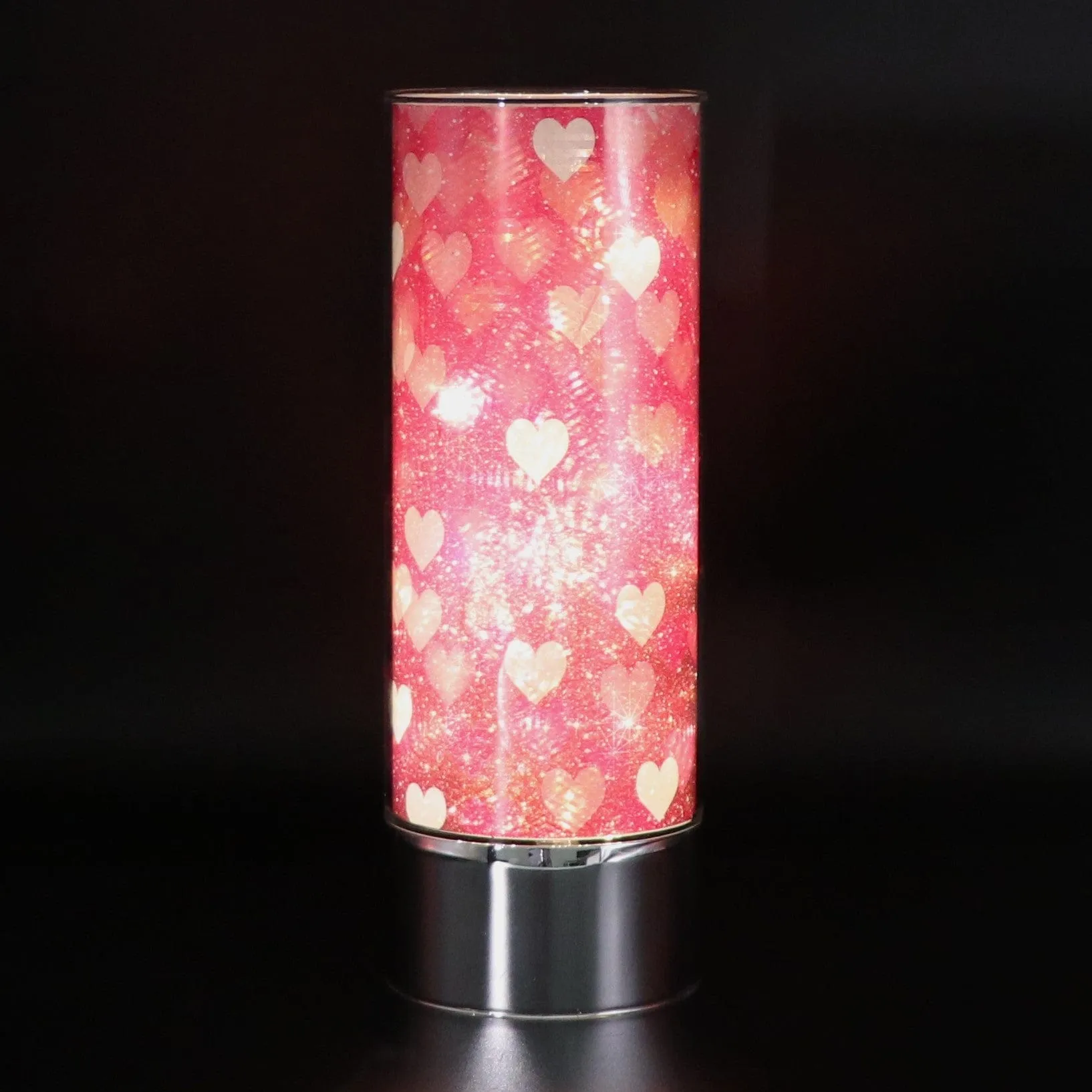 Floating Pink Hearts Insert and Sparkle Glass™ Accent Light