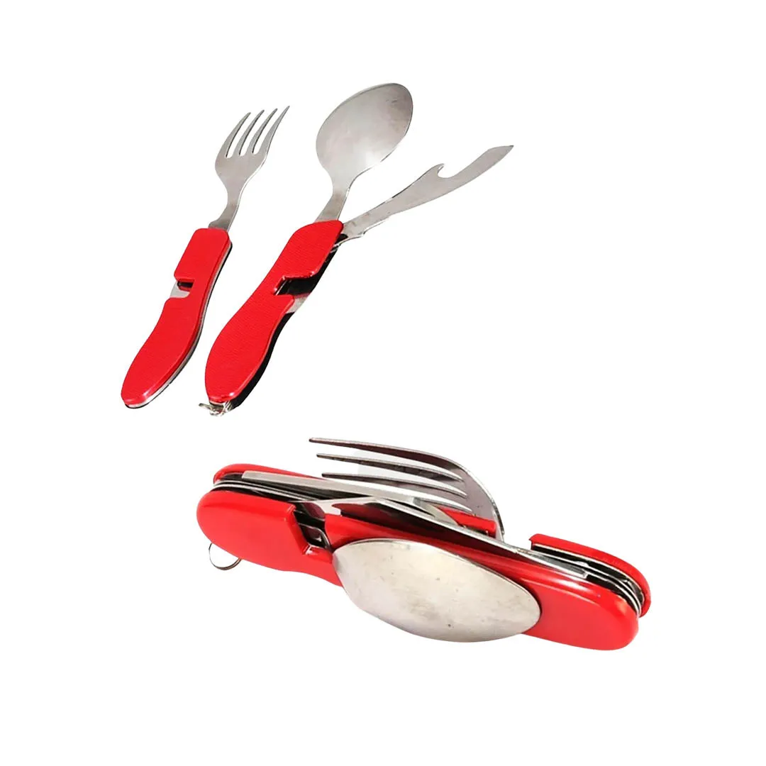 Foldable Camping Fork Spoon Knife Set