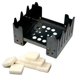 Folding Stove With Fuel Cubes, Black