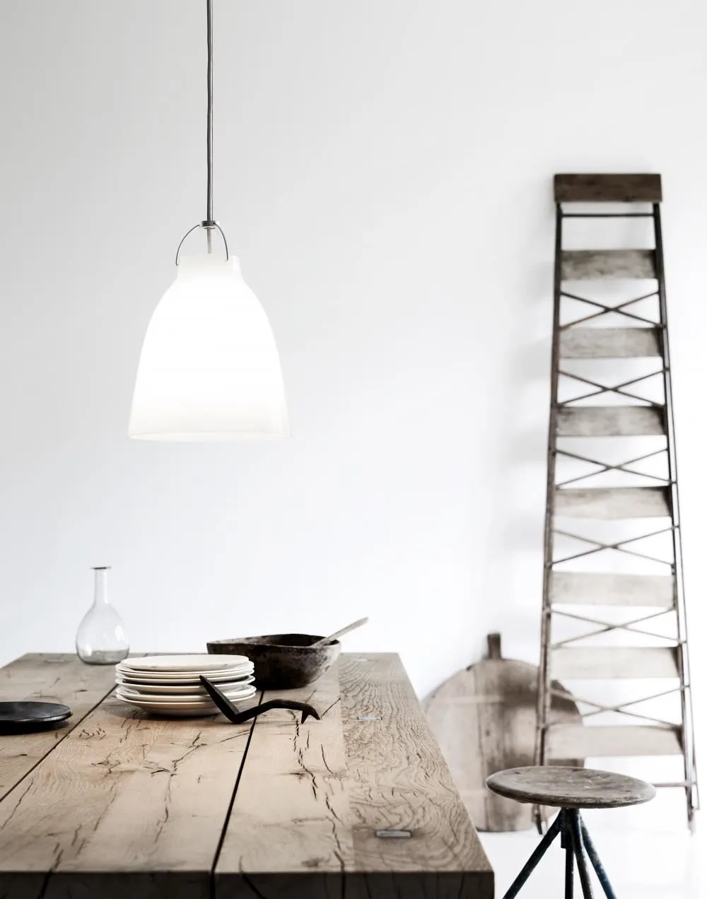 Fritz Hansen Caravaggio Opal Glass Pendant Light