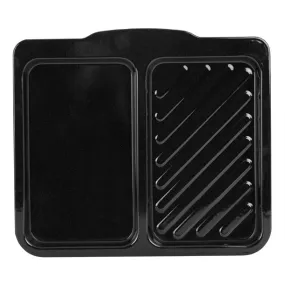 FU149 Wham Enamel Handled Dual Oven Tray Black 400mm