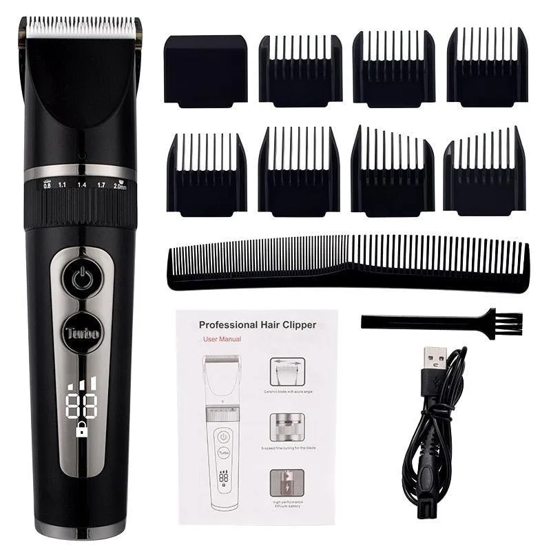 Full Body Washable Electric Hair Clipper Ceramic Professional