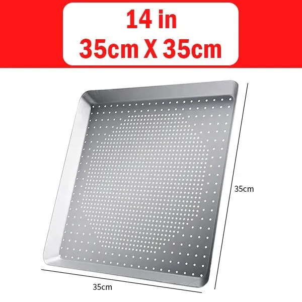 Funki Buys | Pizza Pans | Perforated Square Pizza Trays | Baking Pans