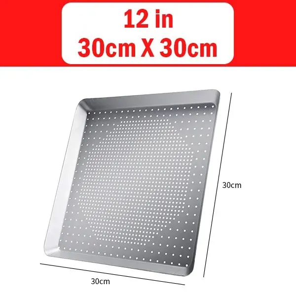 Funki Buys | Pizza Pans | Perforated Square Pizza Trays | Baking Pans