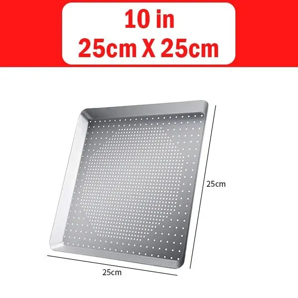 Funki Buys | Pizza Pans | Perforated Square Pizza Trays | Baking Pans