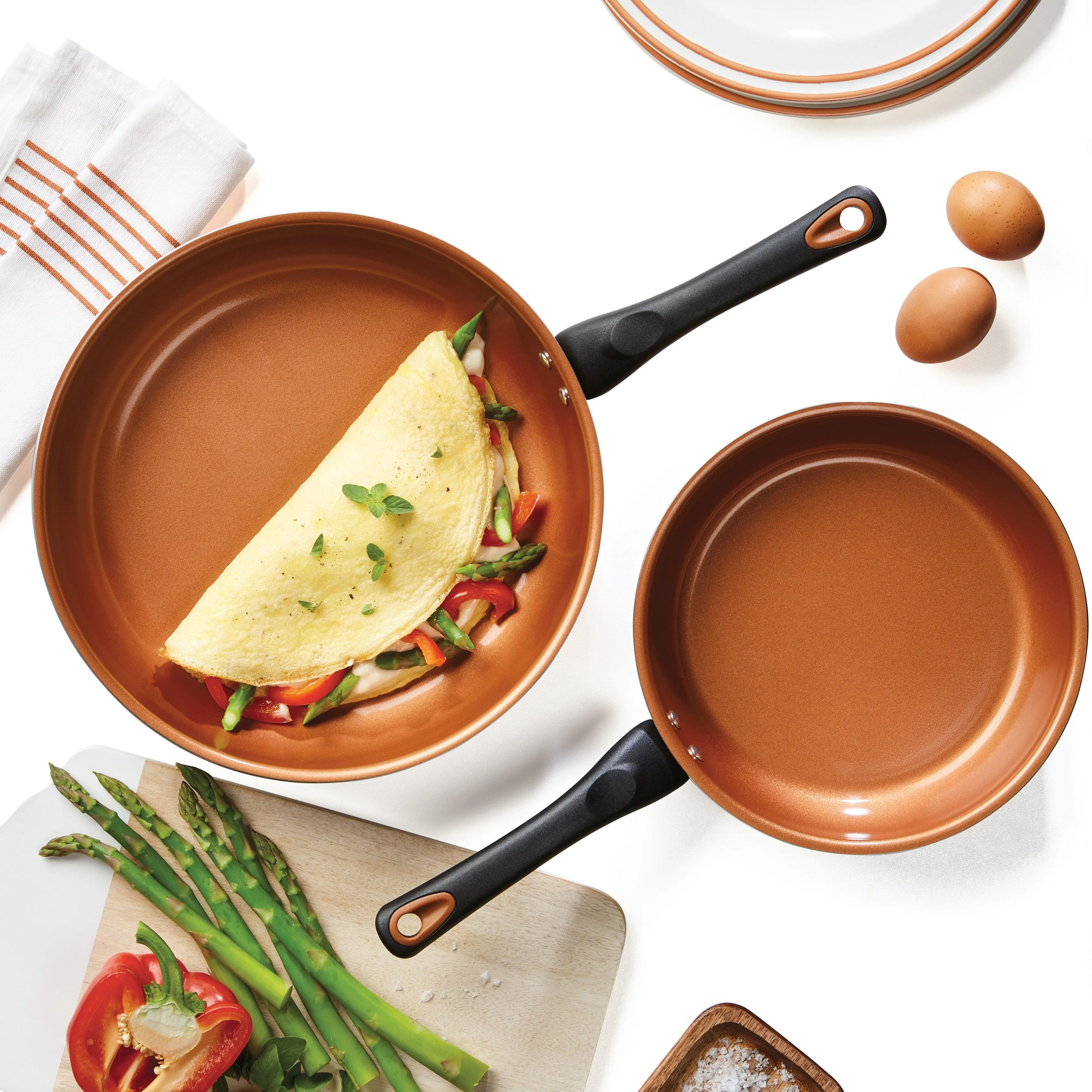 Glide Copper Ceramic 10-Inch Deep Nonstick Frying Pan