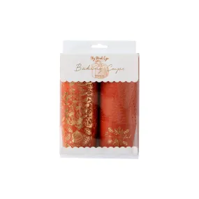 Gold Foil Burnt Orange Icons Baking/Treat Cups (50 pcs)