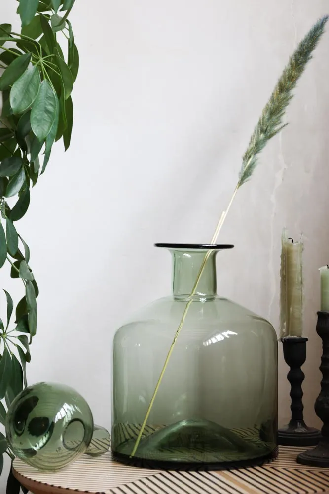 Green Glass Apothecary Bottle