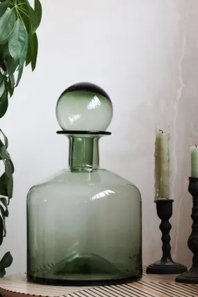 Green Glass Apothecary Bottle