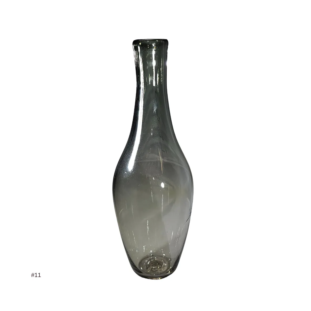 Grey Narrow Glass Djinn Bottle