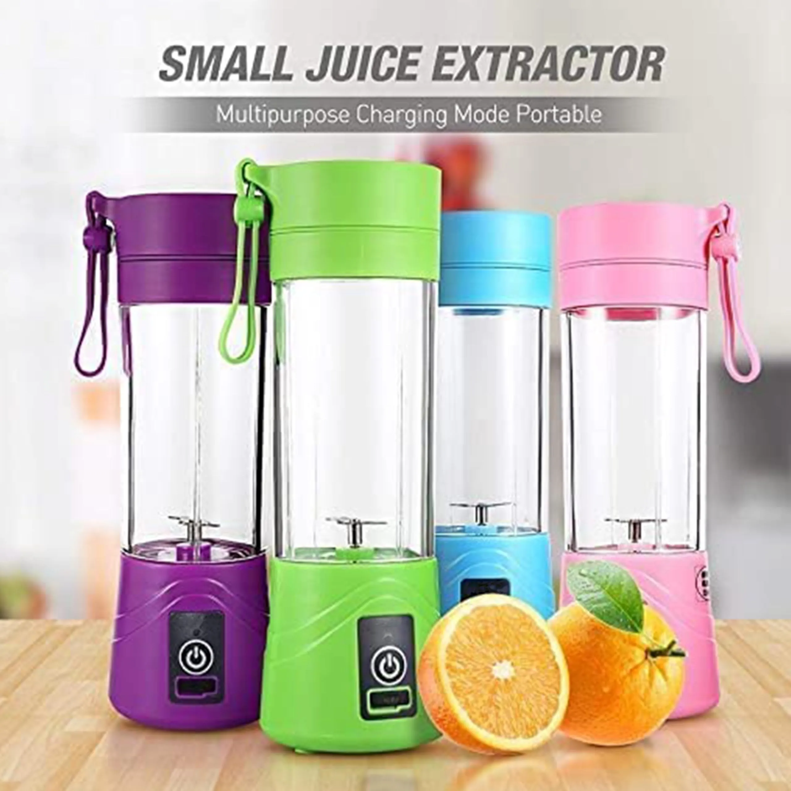 GRIDLAB® Electric Juicer Portable USB Rechargeable Handheld Smoothie Blender Fruit Food Grade Shaker Juicer (Juicer Mixer Grinder)